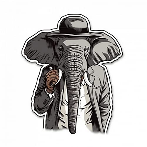 Image of Yoonek Graphics Elephant Vinyl Decal Sticker for Car Window, Laptop, and More. #1957Option42-4