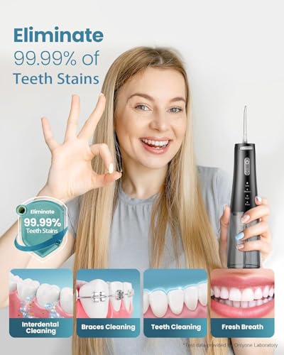 Onlyone FC5360 BLACK Water Dental Flosser Pick For Teeth, 300Ml Portable Oral Irrigator thumb #3