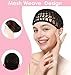 Hair Wrap Net for Silk Press, 2Pcs Comfortable Hair Wrap Cap for Sleep, Mesh Crochet Nets Reusable Elastic Cap for Sleeping Shower Makeup, Holds in Place All Night, Black