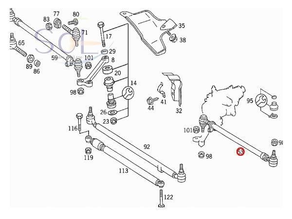 Amazon | W124 ベンツ車用 ステアリングタイロッド 左右セット