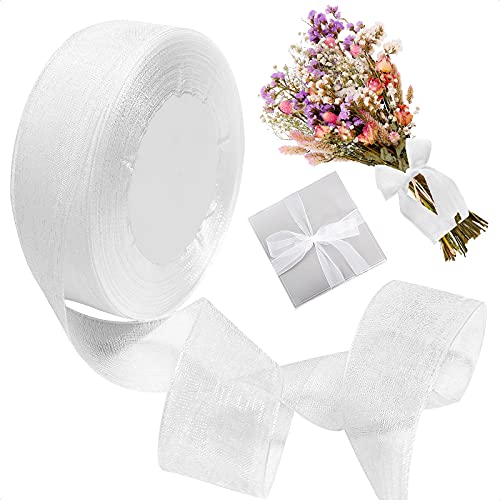 Rotolo di nastro in organza, 6 mm x 25 m, a scelta di colori in 3/6/12/25/38 mm, trasparente, non stinge e lavabile, per matrimoni, confezioni regalo, decorazione per il fai da te