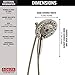 Delta Faucet 5-Spray In2ition Dual Shower Head with Handheld Spray, H2Okinetic Brushed Nickel Shower Head with Hose, Showerheads, Handheld Shower Heads, Magnetic Docking, Stainless 58480-SS-PK