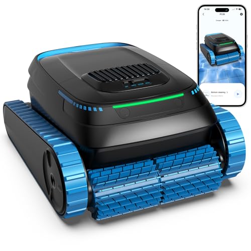 (2026 New) BOTLIFE PC20 Robot Piscine Sol, Parois et Ligne d’Eau, Aspirateur Piscine sans Fil, Débit 18927 LPH, Navigation Intelligente & APP, Nettoyage...
