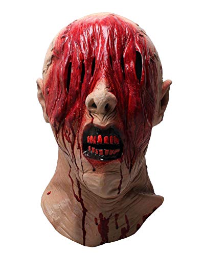 LEKA NEIL Halloween mask-zombie mask-Vampire Mask-Creepy Costume Corpse Party Overhead Mask(Red-A)