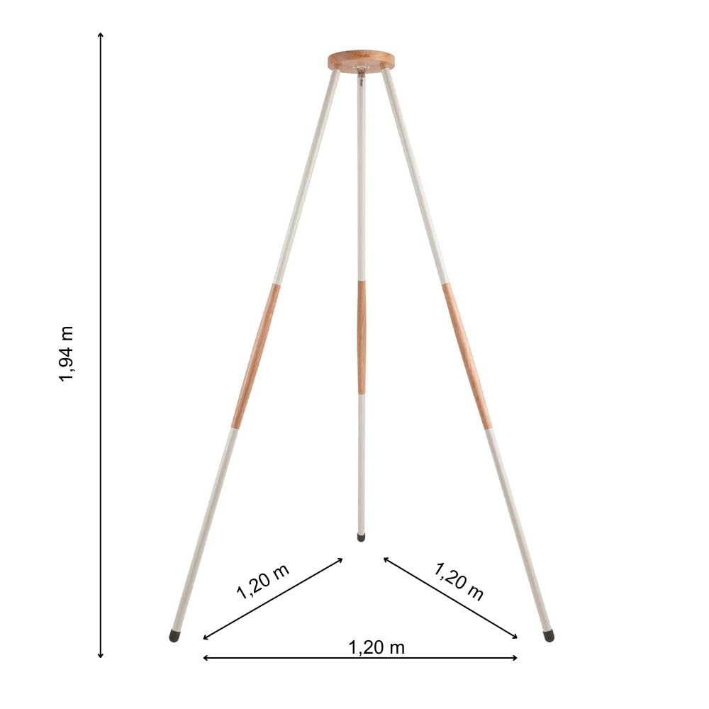 Premium Baby Federwiege mit Tipi-Gestell - Beige Federwiege mit beigem Tipi-Gestell - für Babys ab Geburt - Bio-Baumwolle