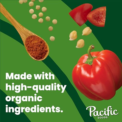 Image of Pacific Foods Organic Spicy Harissa Lentil Soup, Plant Based, 16.3 oz Can (Pack of 2)