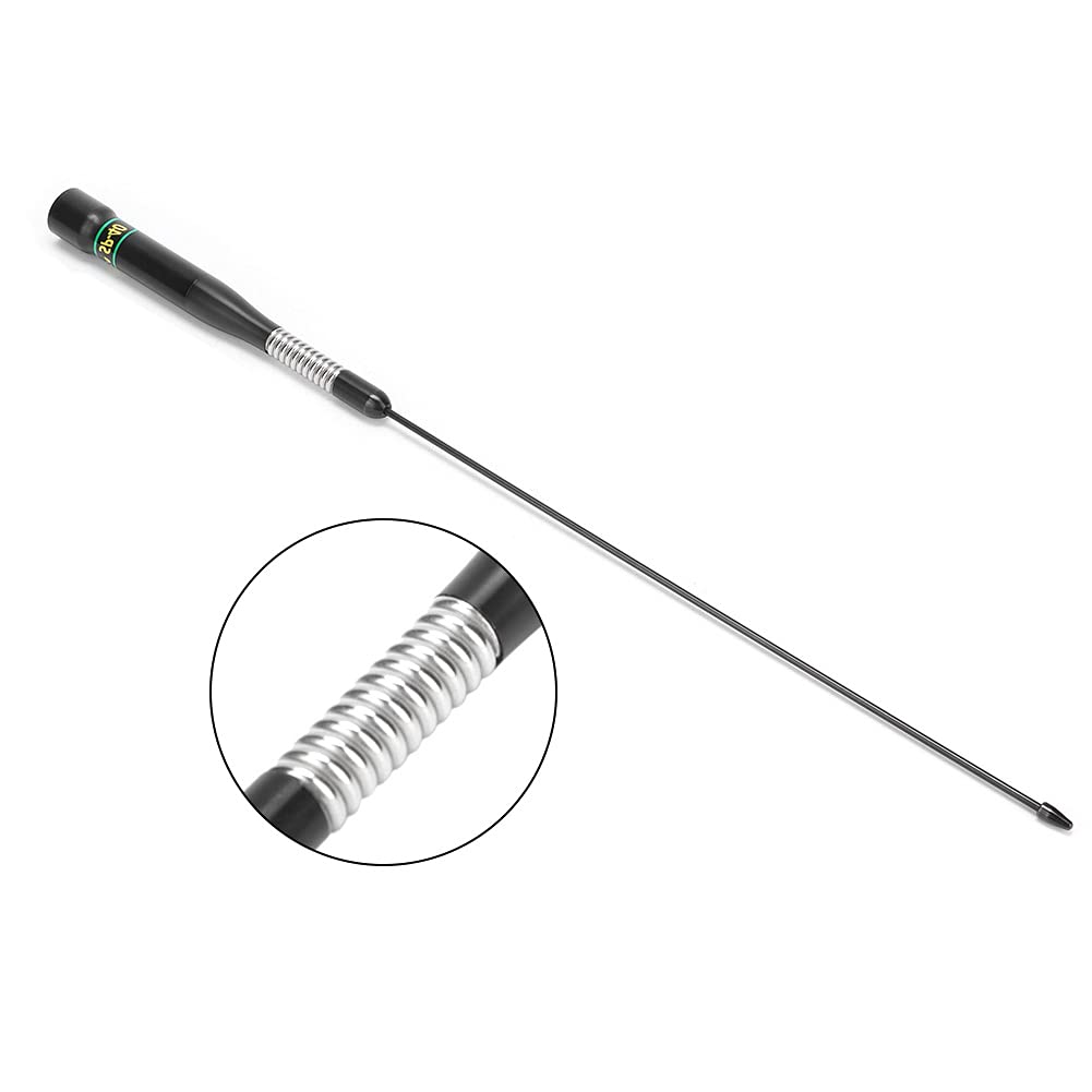 Antena de Doble Banda, SP-40 100W UHF Látigo Aéreo de Radio Móvil para Walkie Talkie Coche Taxi Vehículo Comunicación Bidireccional (Negra)