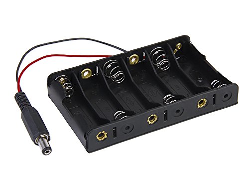 Produktbild von 5x Batteriehalter Für 6x AA + 9V Mit DC 2.1mm Kabel – Praktisches Set