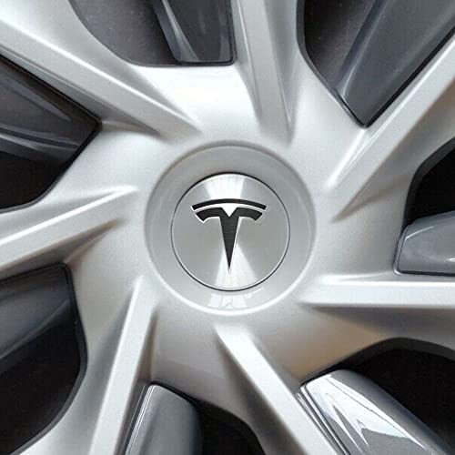 Image of IPG Compatible with Model Y Decal Sticker (8 Logo Set) Overlay Stickers Do it Yourself Stickers Set Personalize Your Tesla (Dark Brushed Aluminum)