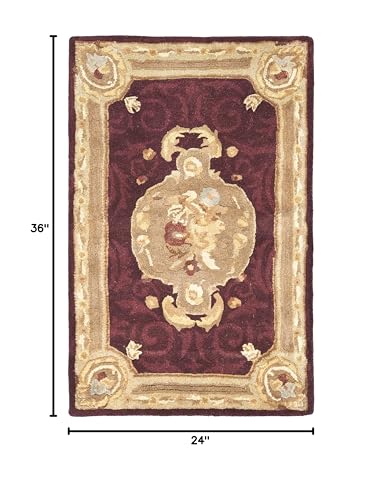 Tapete Safavieh Empire Collection 2'x3' Rojo Oscuro/Beige miniatura 2