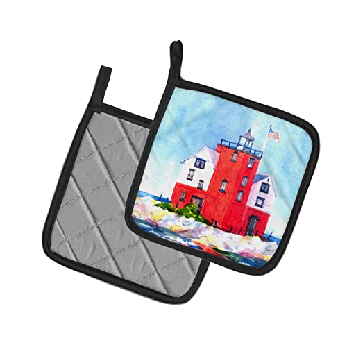 Soportes para ollas con diseño de faro, aislamiento de tela para cocinar y hornear en casa 3