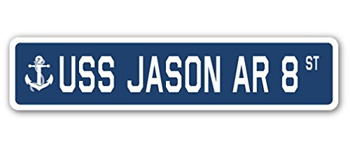 USS Jason AR 8 Street Sign us Navy Ship Veteran Sailor Gift