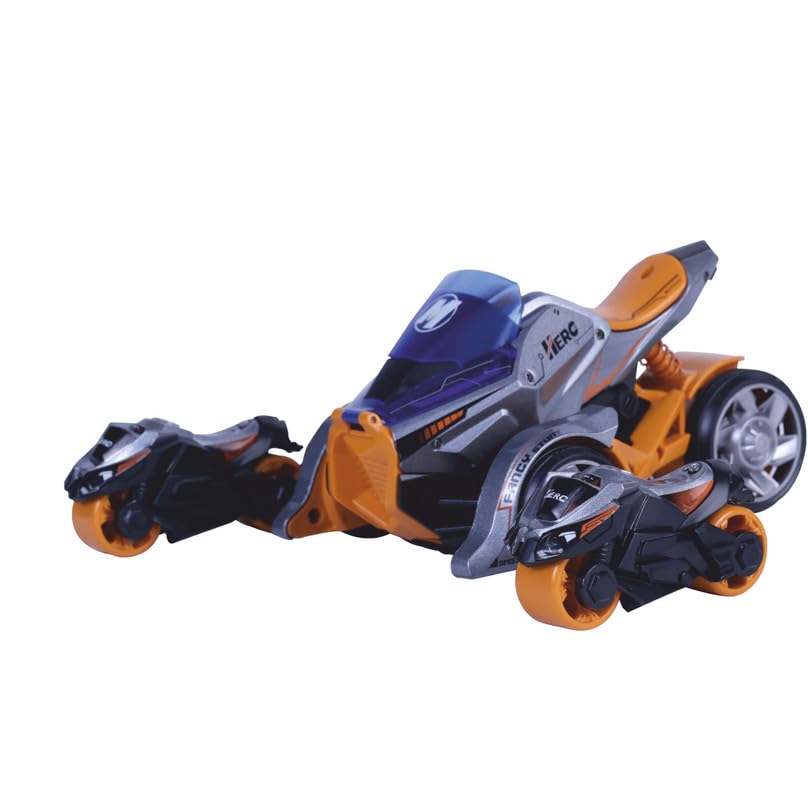 Image of Pull Back Motorcycle & Racing Car Toy - Two-in-One Ejection Chariot with Dynamic Music & Lighting Effects, High-Speed Action, Durable Design, and Interactive Fun for Kids on the Go