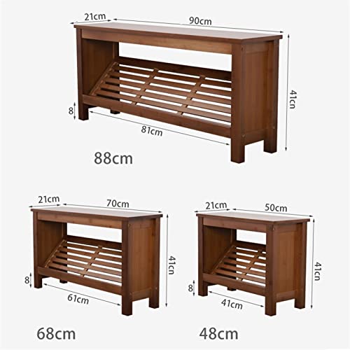 Banc à chaussures en bambou compact pour gagner de la place - 4
