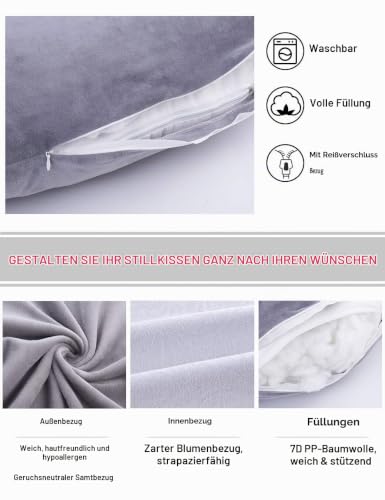 AS AWESLING Schwangerschaftskissen, U-förmiges Ganzkörperkissen, Stillkissen, Stützkissen und...