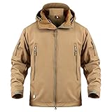 ReFire Gear Men's Army Special Ops Military Tactical Jacket Softshell Fleece Hooded Outdoor Coat