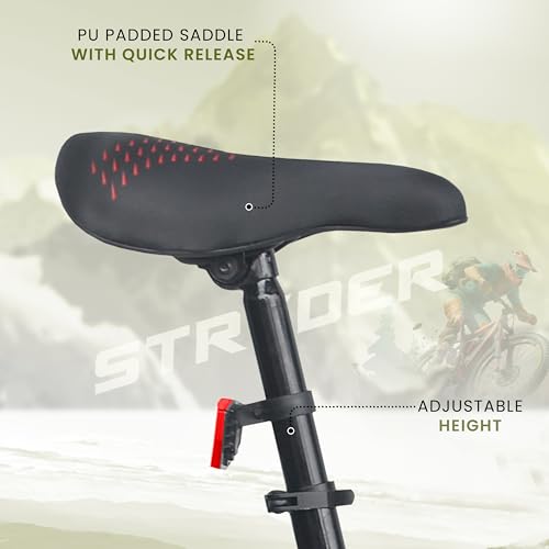 Image of Stryder 27.5T Krueger Mountain Cycle for Men & Women with Front Suspension and Dual Disc Brake | Multi-Speed Cycle - Ideal for 12+ Years (Frame: 18 Inches) (Sage Green & Black)