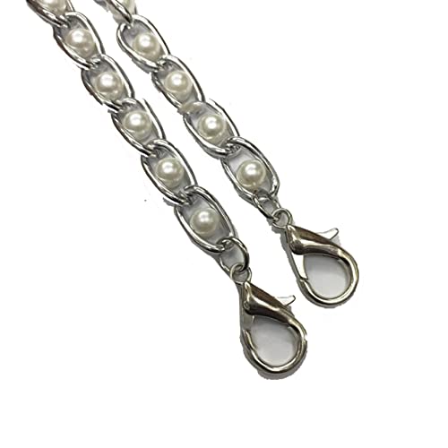 Anse de rechange en perles blanches et métal doré de qualité pour sac de luxe
