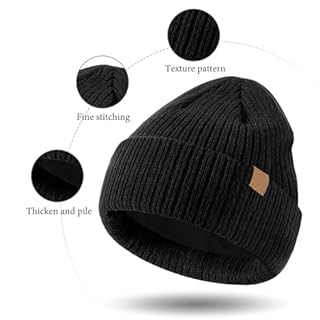 MUNSKT Ensemble 3 pièces bonnet, écharpe et gants d'hiver pour enfants - Bonnet tricoté thermique chaud - Cache-cou et gants tactiles - Doublure en polaire souple - Élastique pour enfants de 5 à 12