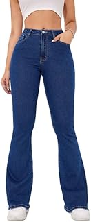 steple denims Women's Indigo Blue Bootcut High Rise Regular Length Denim Jeans-picture-30