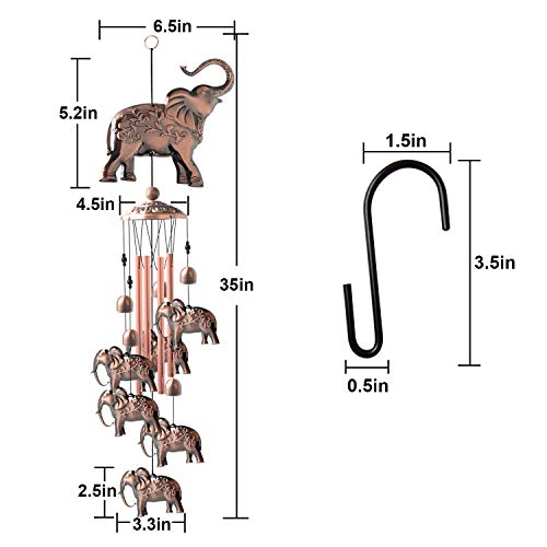 Elephant Wind Chimes Elephant Gift For Mom Gift For Grandma Mothher's Day Gift For Women Grandma Garden Gift Windchimes Outdoor Elephant Gift Mom Birthday Gift Metal Wind Chimes Gifts Garden Gifts #TOP6