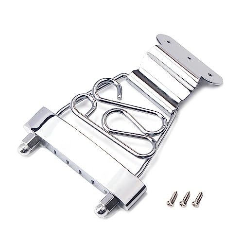 VOSAREA 6 String Acoustic Guitar Bridge Tailpiece for Guitar Tailpiece for Tailpiece Guitar Tailpiece Short Guitar Tailpiece Guitar Replacement Parts Acoustic Bone Bridge Silver