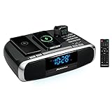 Studebaker Workstaton HiFi Music System with Bluetooth, FM Radio, CD, and Qi Wireless Charging Station (Black)