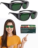 LIGHTMEUP Red Light Therapy Glasses,Eye Protection for Infrared & LED Light Sessions–Blocks 200-2000nm Harmful Wavelengths,Maintain Visibility,Lightweight Comfortable Red Light Goggles 2 Pairs