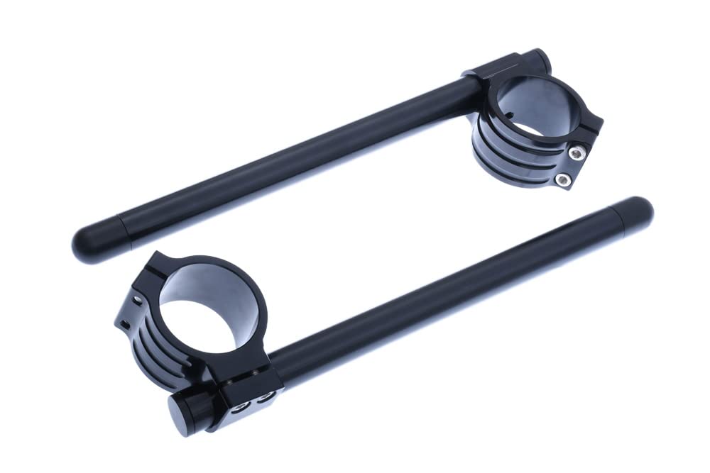 avdb-moto Coppia di semimanubri/bracciali rialzati in 48 mm + tubi Compatibile con Hornet 600 2005-2006, CBR 600 RR 2005-2017 (NERO)