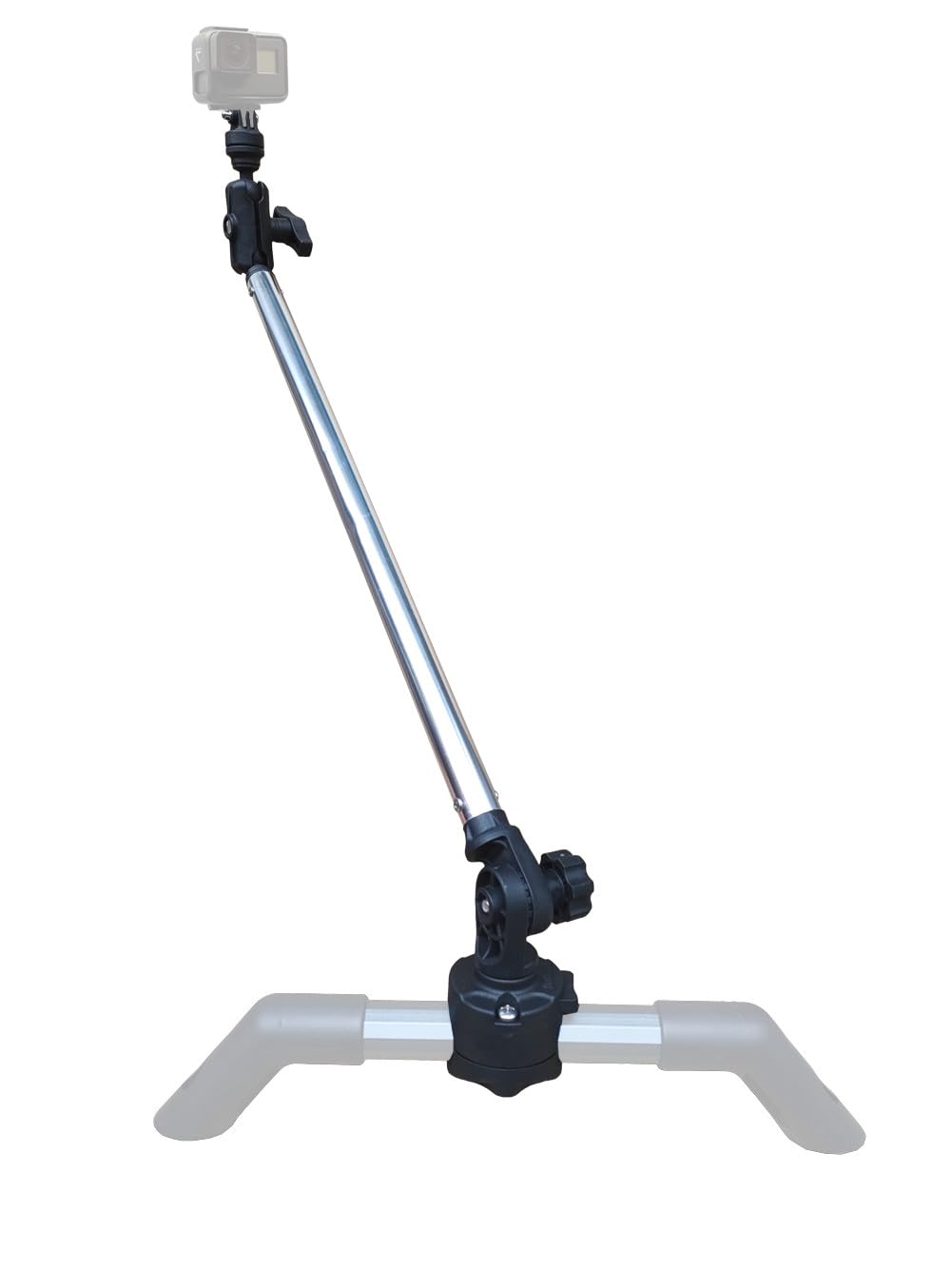 Brocraft Kayak Camera Mount for Hobie H-Rail, Compatible with GoPro, DJI Osmo Action, Sony, Canon, Nikon, Silver, Rail Mount