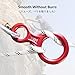 JEELAD 35KN Rescue Figure 8 Descender Climbing Gear Downhill Rappelling Rope Aluminum Alloy for Rock Climbing Training Emergency Aerial Yoga (Red 35KN- 2 Pack)
