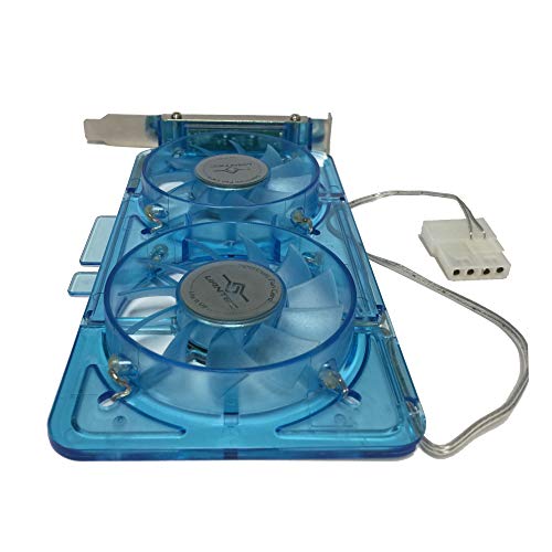 Image of Vantec SP-FC70-BL Spectrum System Fan Card with Dual Adjustable 70mm UV LED Fans (Blue)