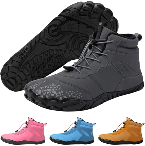 Vindra Flex Barefoot Winter Boots for Women & Men – Non-Slip, Lightweight, Wide Toe Box, Minimalist Walking Shoes for Healthy Foot Posture