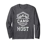 CAMP HOST Campingplatz Mitarbeiter Campingplatz Team Hosting, Orange Langarmshirt