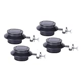 DOITOOL 4pcs Solar Fence Lamp Useful Led Lighting Tool for Outdoor Gardens Lawns Walkways and Courtyards Easy Installation Design