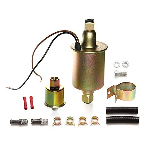 Universal Electric Fuel Pump E8012S Low Pressure Inline Fuel Pump 12V 5-9 PSI For Gas Diesel HEP-02A w/Installation Kit