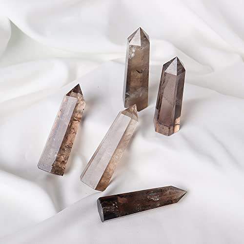 Quartz fumé prisme hexagonal pour harmoniser l'énergie de la maison