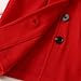 METYOUEZE Toddler Baby Girl Dress Coat Lapel Button Jackets Clothes Long Sleeve Solid Color Fall Winter Outfit（Red,3-4T）