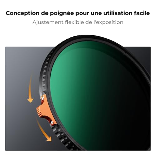 Filtre ND Variable 55mm étanche HD Nano pour des poses longues fluides sans reflets