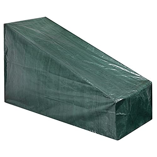 Kingsleeve Bâche pour Chaise Longue en polyéthylène 144 x 57 x 35-92,2 cm résistante aux UV aux déchirures et aux intempéries Protection pour Meubles de Jardin Robuste Cover