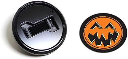 BKC048 Halloween Pumpkin - Magnetic Black Grill Badge Holder Combo/Universal Fit/No Tools Required/Weather-Proof and Car-Wash Safe