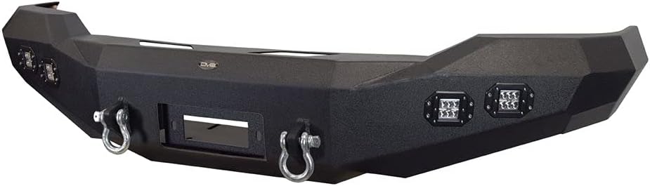 FBTT2-02 | Front Bumper fits 2007-2013 Toyota Tundra | 3pc Modular Design | Integrated Winch Mount | LED Lights and D-Rings Included