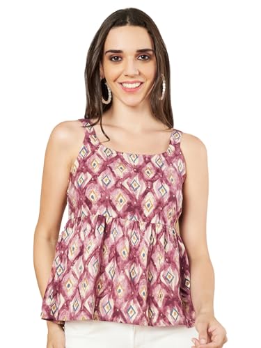 Image of COTLAND Fashions Designer Pre-Shrunk Cotton Peplum Top for Women