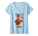 Womens Don't Be A Cock Sucker Rooster V-Neck T-Shirt