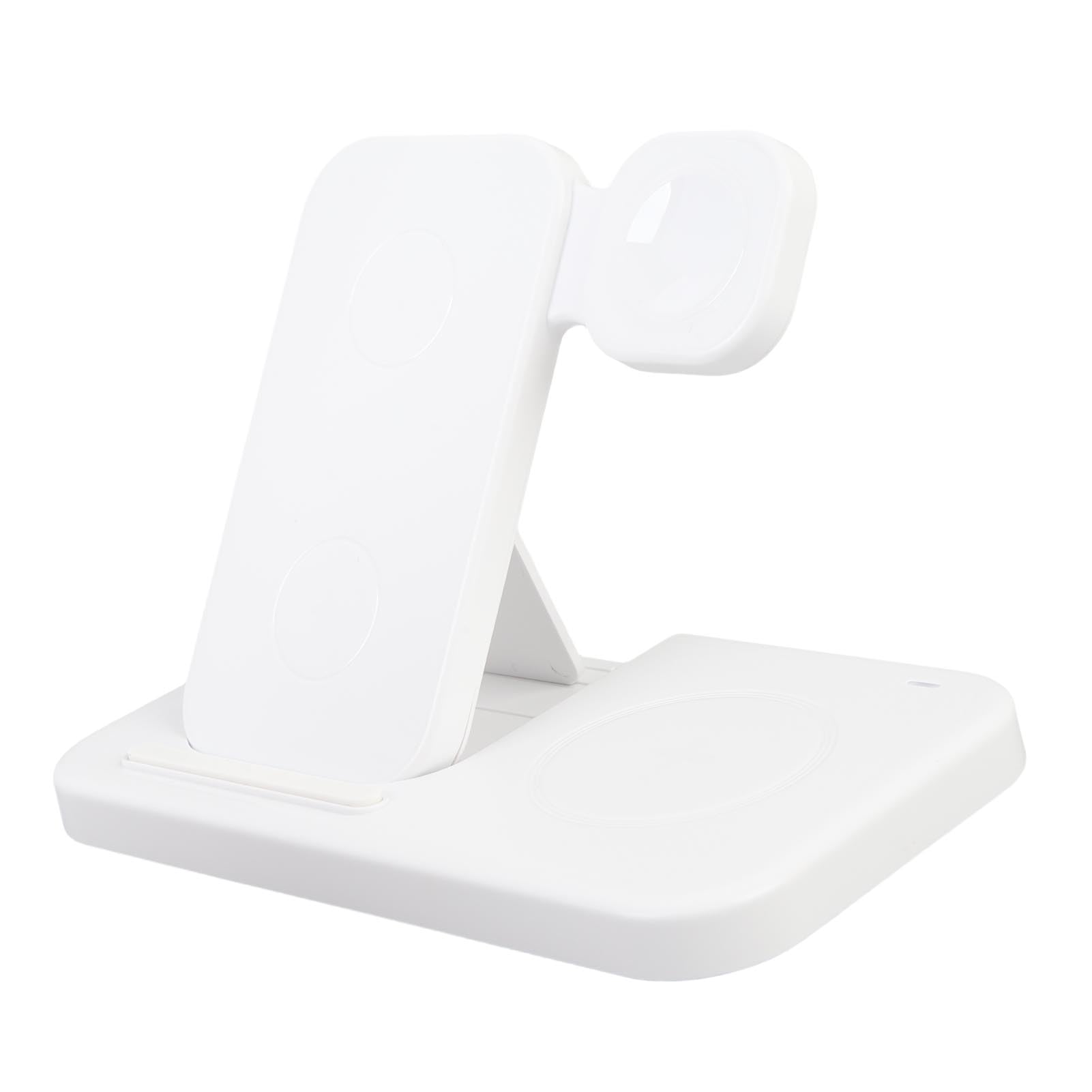 Cryfokt Stazione di Ricarica Wireless 4 in 1 per Smartphone, Orologio e