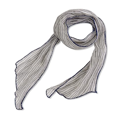 Skinny Scarf Linen Scarves Colorful Stripe Pattern Narrow Long Neckerchief Neck Scarf Hair Band Handle Wrap Ribbon