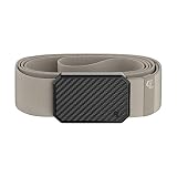 Groove Life Groove Belt Carbon Fiber/Flat Earth - Men's Stretch Nylon Belt with Magnetic Aluminum Bu