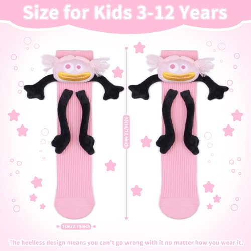 Crazy Socks for Kids - Magnetic Holding Hands 3D Monster Socks Silly Wacky Funny White Elephant Gifts for Kids and Toddler — view 5