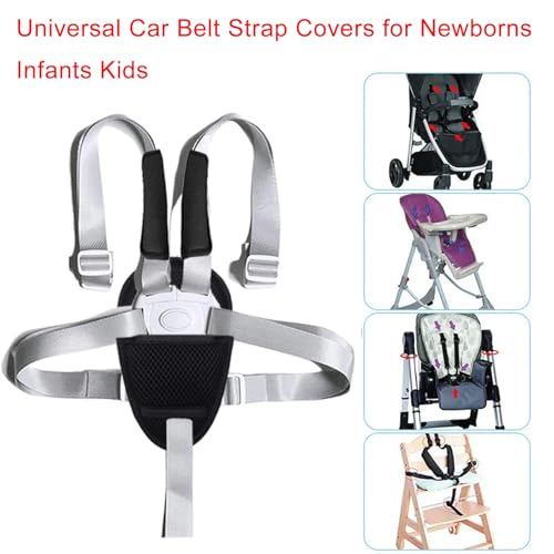 Image of 3 Pack Car Seat Strap Covers,Car Seatbelt Crotch Cushion, Car Seat Belt Kit,Universal Seat Belt Strap Covers