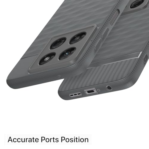Image of Pikkme Back Cover for Motorola Moto G37 5G Camera Protection 3D Hexa Cube Design Silicone Protective Bumper Case (Grey)